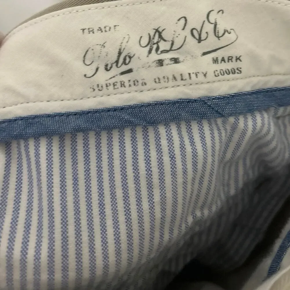 Polo Ralph Lauren Classic Fit Chino Pants 34x32 Khaki 100% Cotton Preppy Ivy